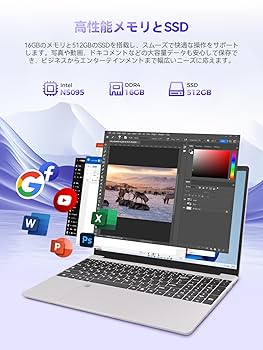 Amazon.co.jp: 【2025最新ノートパソコン N5095】ノートPC 15.6